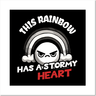 This Rainbow has a stormy heart Introverted Design Posters and Art